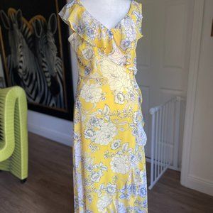 *New* London Times Yellow Floral Maxi Dress